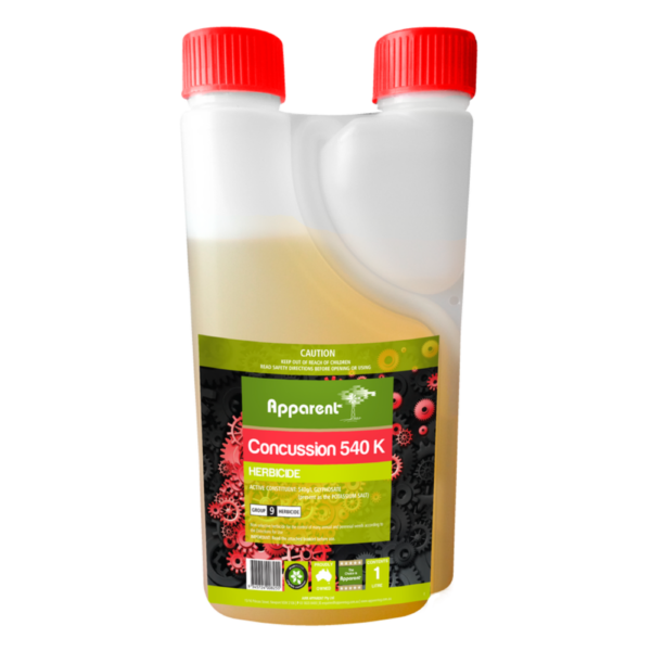 CONCUSSION 540 Glyphosate Herbicide 1L bottle for large-scale weed control