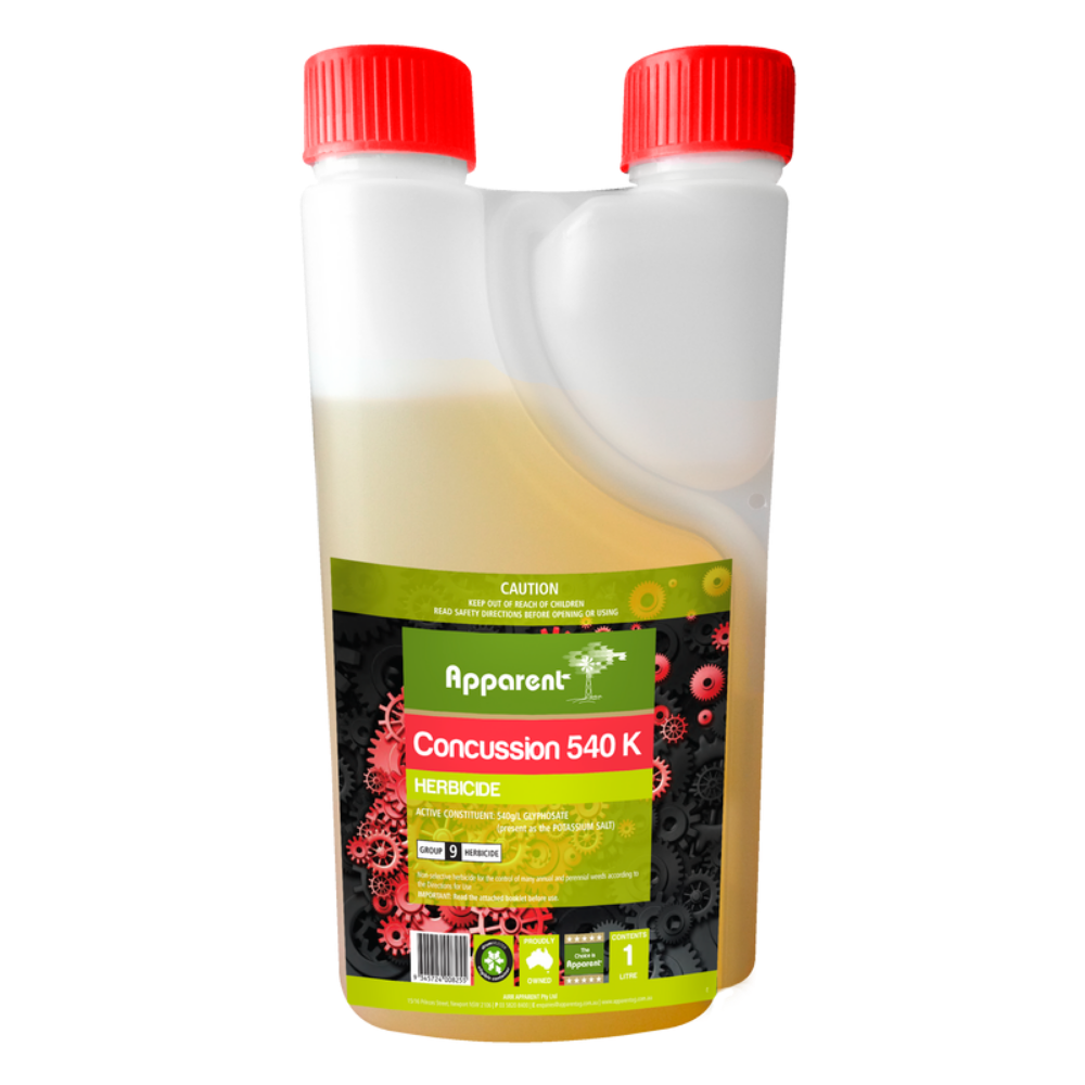 CONCUSSION 540 Glyphosate Herbicide 1L bottle for large-scale weed control