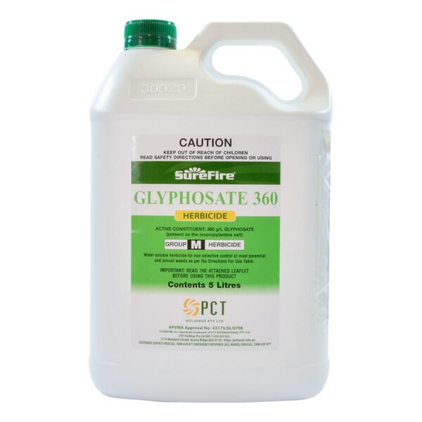 SureFire GLYPHOSATE 360 Herbicide 5L - Effective Weed Control for Gardens and Farms