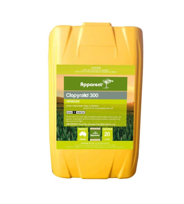 Apparent CLOPYRALID 300 Herbicide 20L - Broadleaf Weed Control for Commercial and Residential Use