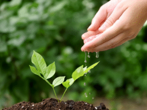 watering plant