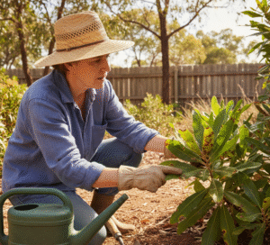 gardener and fungal spots