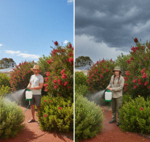 split scene dry vs rain