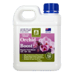 Orchid Boost 1 Litre liquid fertiliser bottle for orchid growth and plant nutrition