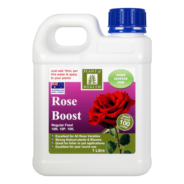 Rose Boost 1 litre concentrate liquid fertiliser bottle