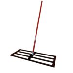 Landscapers Lawn Level Top Dress Soil Rake 1m with red powdercoated handle