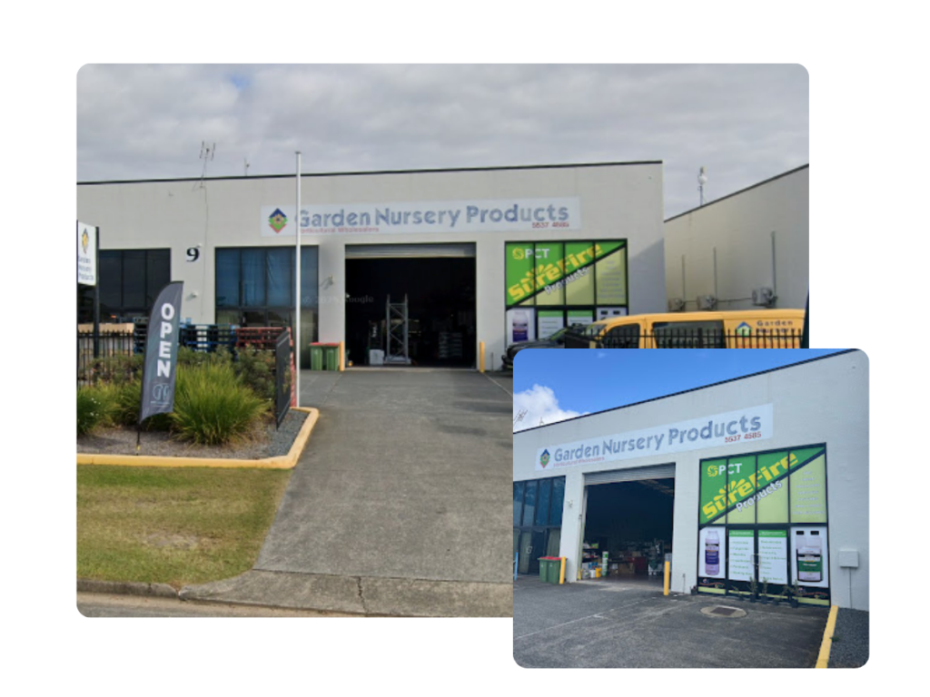 Garden Nursery Products warehouse and shopfront, Arundel QLD